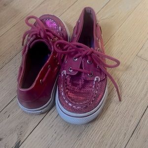 Girls glitter Sperry topsiders size 10.5